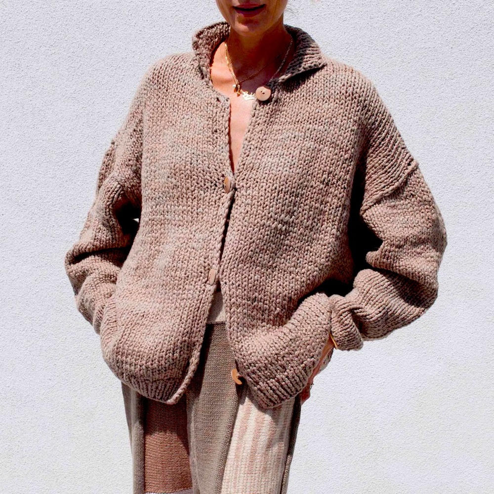 Lauren Manoogian Handknit Collar Cardigan!
